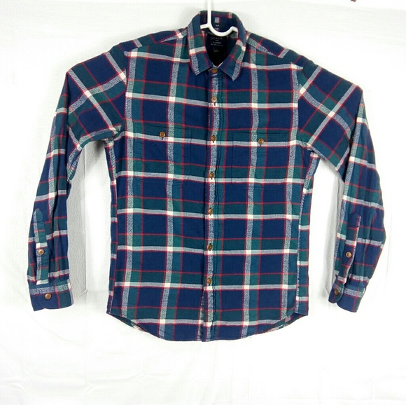 J. Crew Other - J Crew S Slim Flannel Plaid Blue/Green Shirt